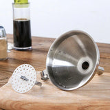 Stainless Steel Oil Funnel With Strainer