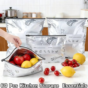 10 pcs Large Capacity Reusable Kitchen Aluminum Foil Bag